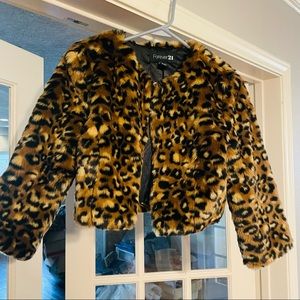 Forever 21, Faux fur, cheetah print jacket